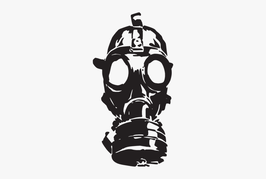 Gas Mask Monochrome - Gas Mask Art Png, Transparent Png