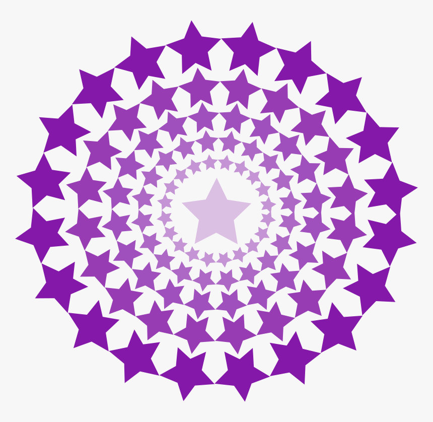 Transparent Estrellas Clipart - Purple Stars In A Circle, HD Png Download