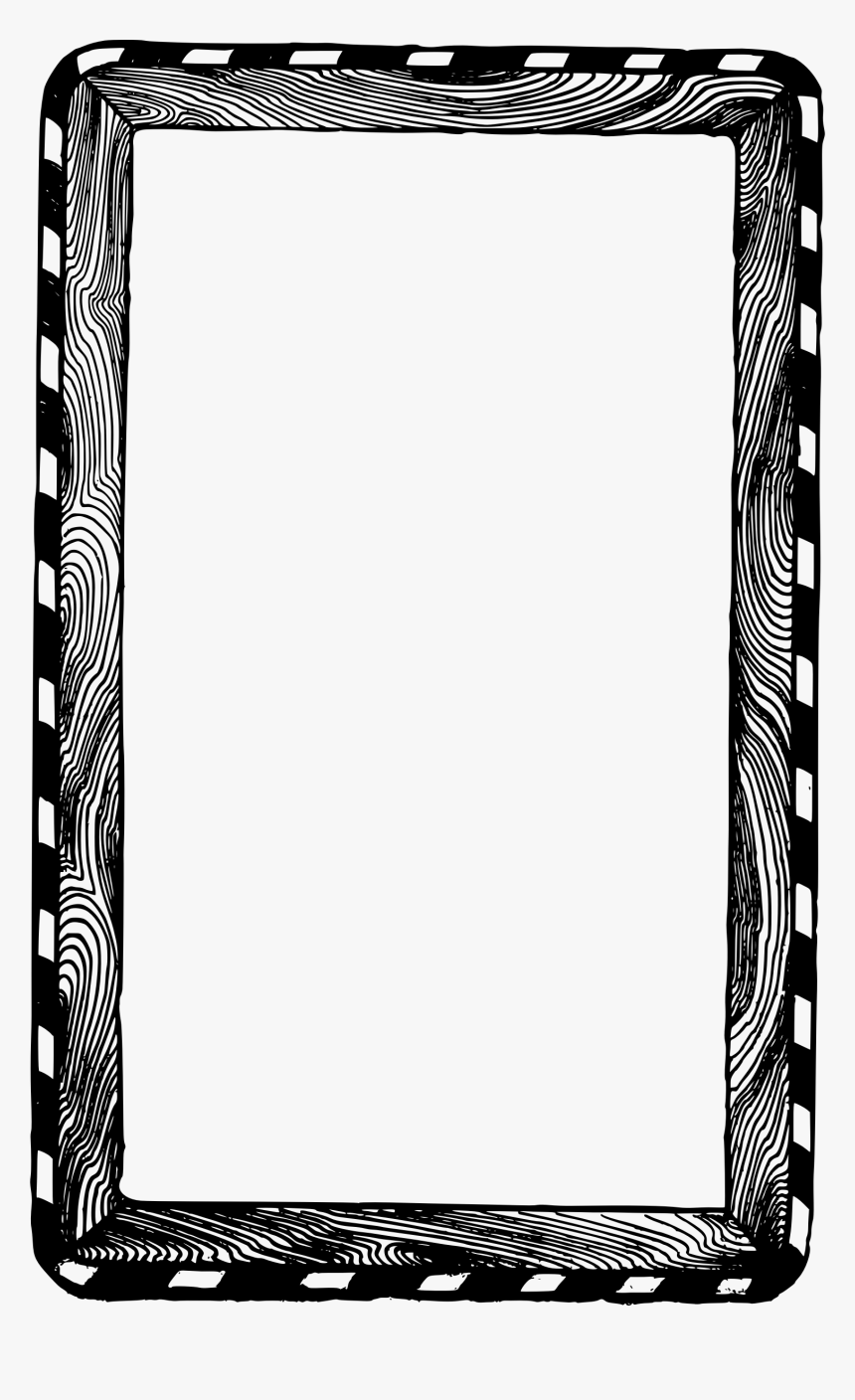 Warning Wood Frame Clip Arts - Leaves Page Border Black And White, HD Png Download