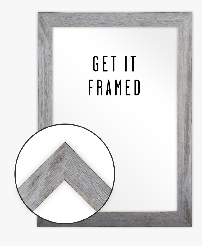Grey Wood Frame - Picture Frame, HD Png Download