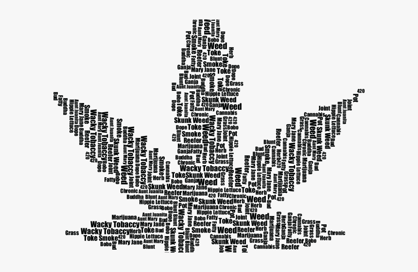 Transparent Joint Clipart - Black And White Cannabis Art, HD Png Download