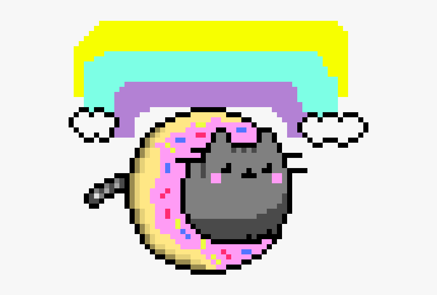 Donut Cat Pixel Art, HD Png Download