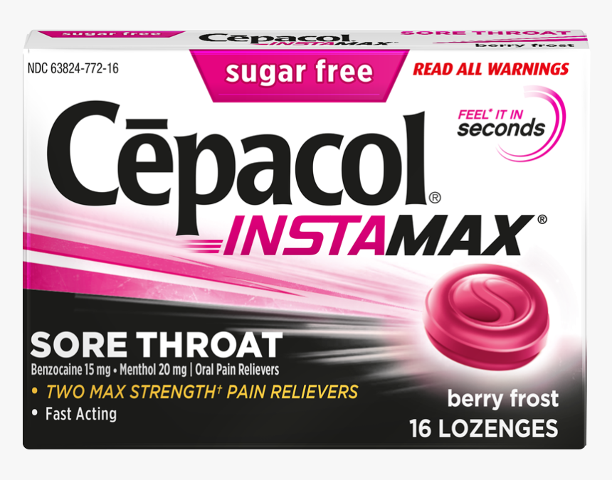 Instamax Sore Throat Berry Frost Lozenges - Cepacol, HD Png Download