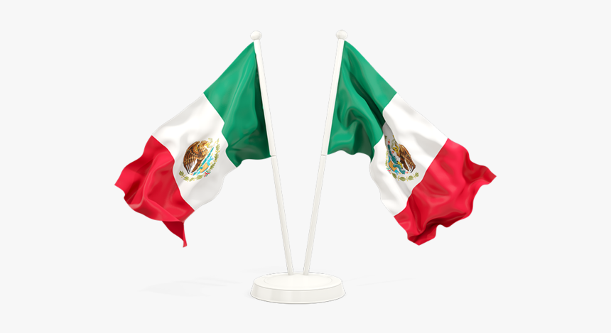Two Waving Flags - Mexico And Guatemala Flag, HD Png Download