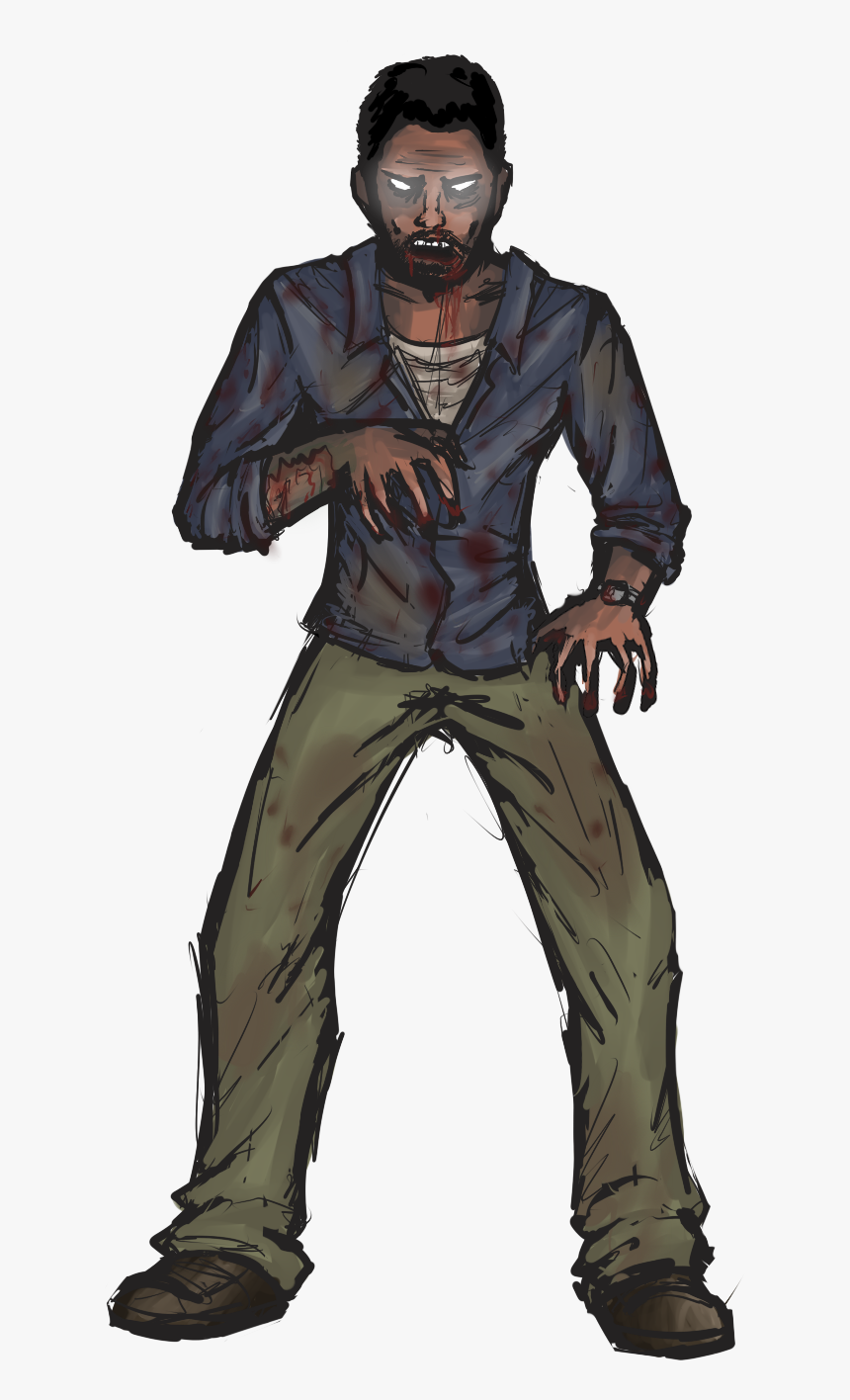 Zombie Walking Png - Walking Dead Zombie Lee, Transparent Png