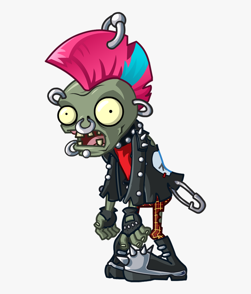Zombie Free Png Image - Plants Vs Zombies Punk Zombie, Transparent Png