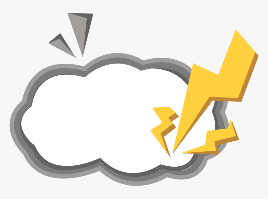Lightning Texture Border Chat Bubble Png And Psd - Chat Lightning Png, Transparent Png