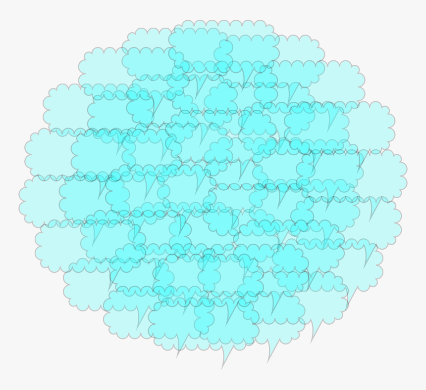 Cloud Of Speech Bubbles - Motif, HD Png Download