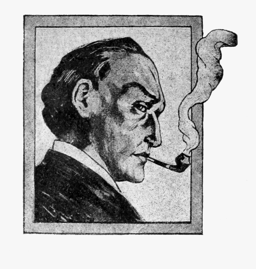 Sherlock Holmes, Portrait With Pipe, Transparent - Sherlock Holmes, HD Png Download