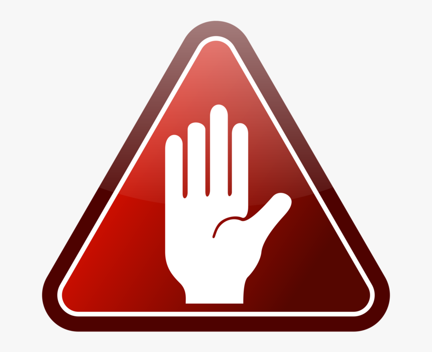 Caution Hand Icon, HD Png Download