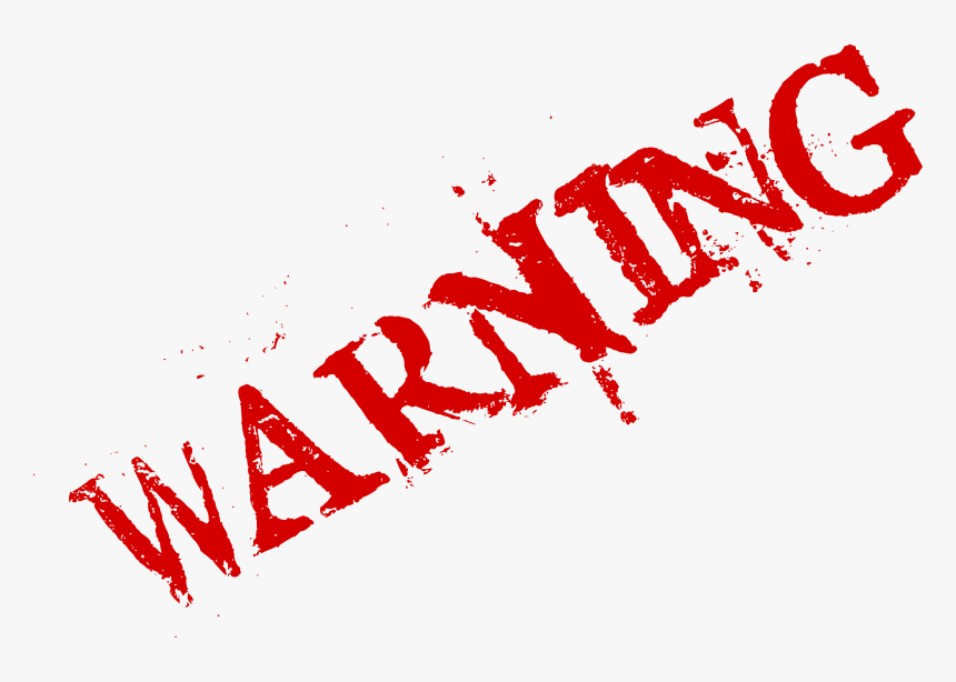 Word Warning Sign Png, Transparent Png