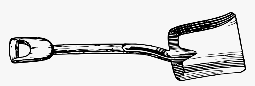 Snow Shovel Drawing Computer Icons Digging - Shovel Black And White, HD Png Download