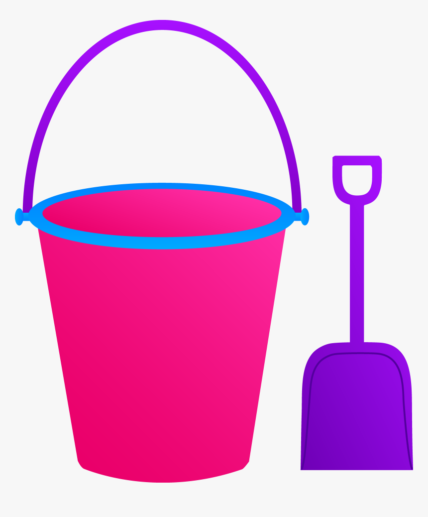 Beach Bucket Clipart Png - Bucket And Shovel Clipart, Transparent Png