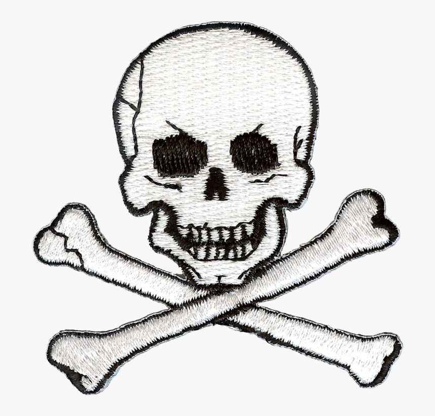 Jolly Roger Skull And Crossbones Embroidery Patch - Skull And Crossbones Embroidery, HD Png Download