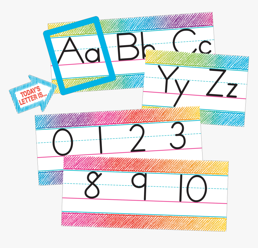 Colorful Scribble Alphabet Line Bulletin Board - Confetti Teacher Created Resources Decorated Classroom, HD Png Download