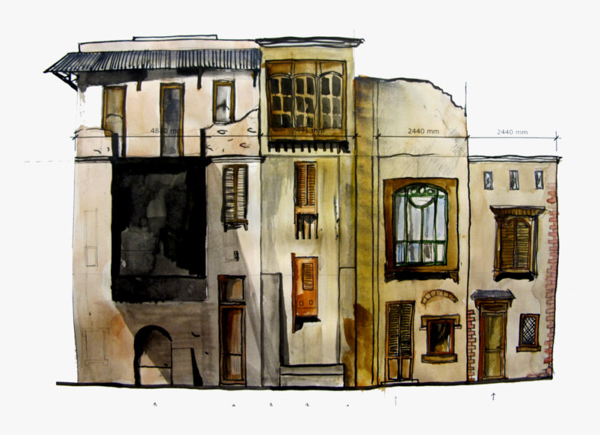 Street Elevation 3 Alley - House, HD Png Download