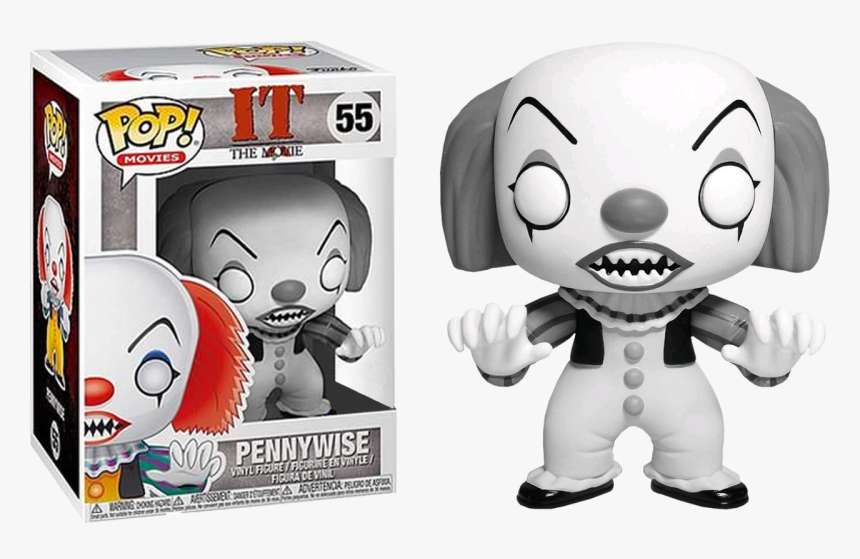 Black And White Pennywise Pop, HD Png Download