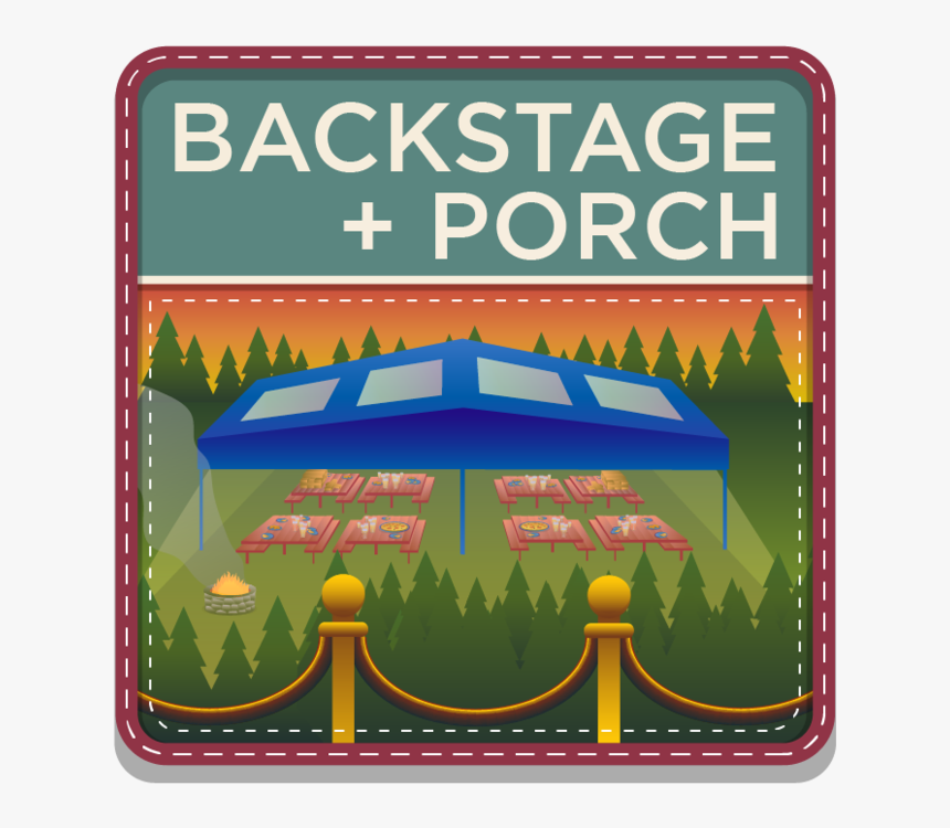Porchandbackstage Badge 06july - Sign, HD Png Download