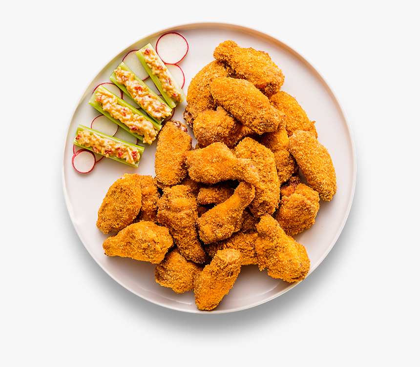 Oven Fried Chicken Wings - Chicken Wings Top View Png, Transparent Png