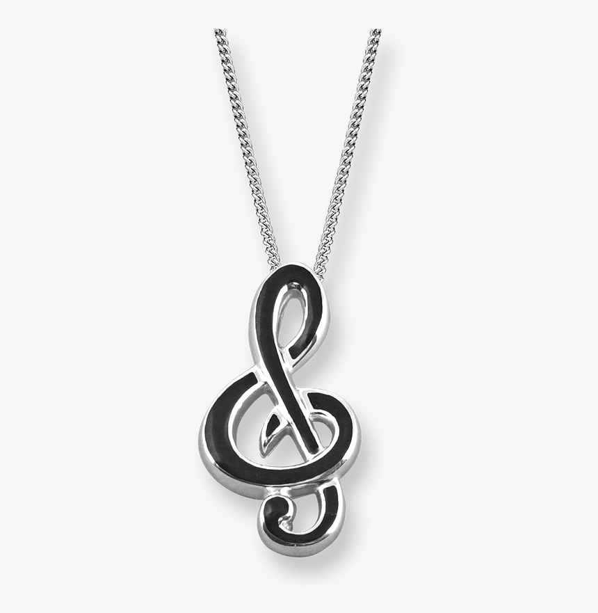Nicole Barr Designs Fine Enamels Silver Treble Clef - Locket, HD Png Download