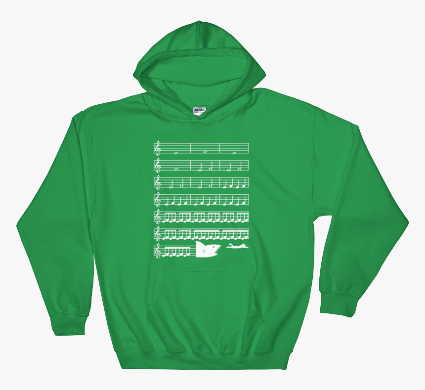 Jaws Music Treble Clef Funny Hoodie - Hoodie, HD Png Download