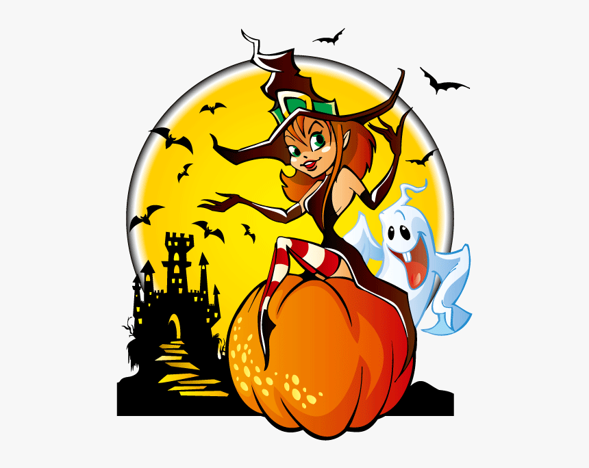 Halloween Material Tree Vector Witch The Clipart - Marcos De Halloween 2018, HD Png Download