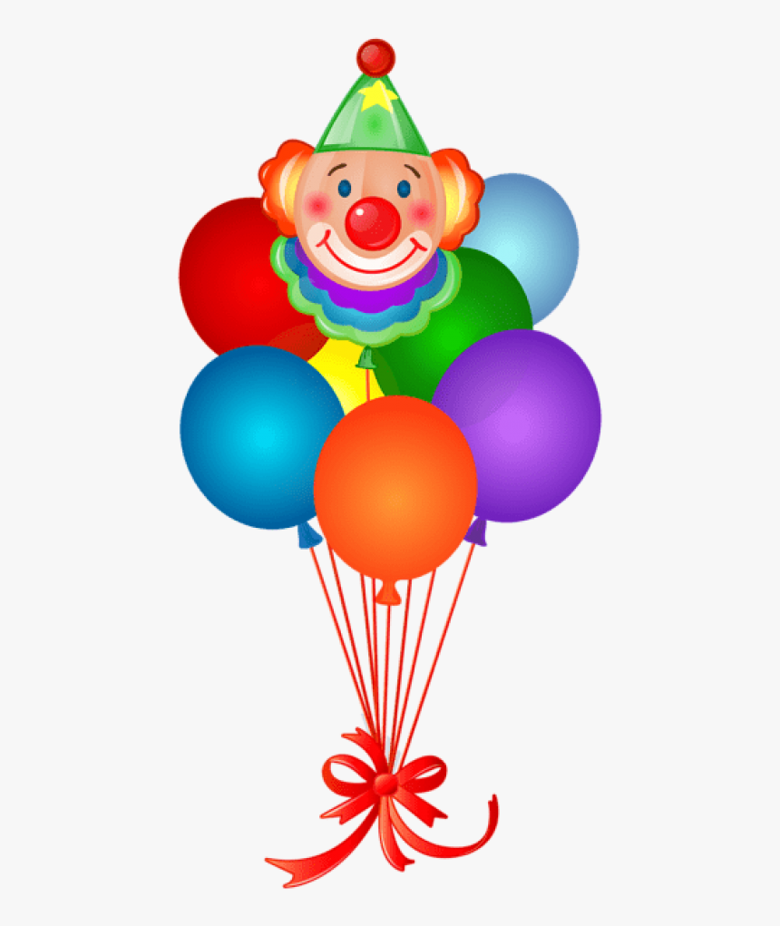 It Clown Png - Clown With Balloons Clipart, Transparent Png