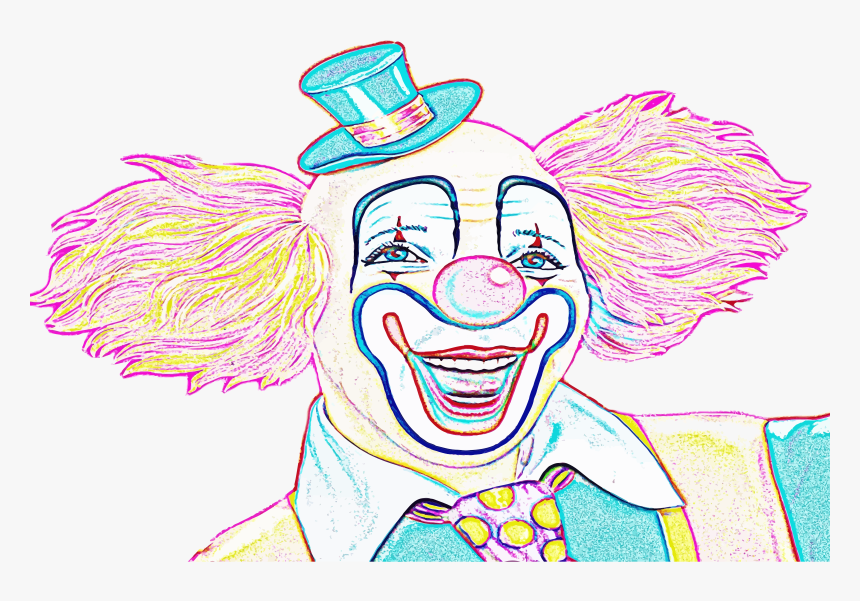 Colorful Clown Sketch Clip Arts - Clown Sketch, HD Png Download