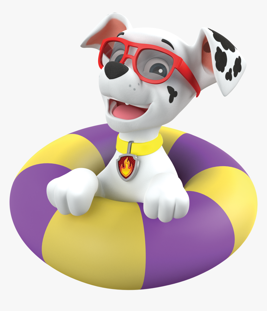 Marshall In A Pool Paw Patrol Clipart Png - Paw Patrol Marshall Summer, Transparent Png