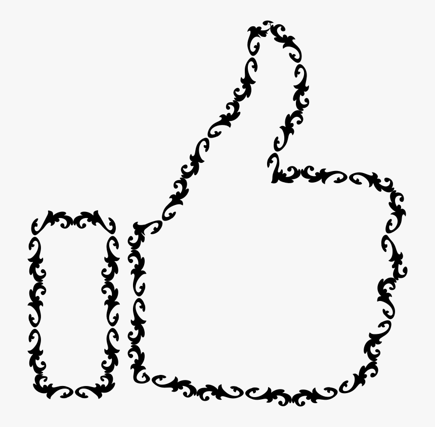 Vintage Filigree Thumbs Up - Dna Thumbs Up, HD Png Download