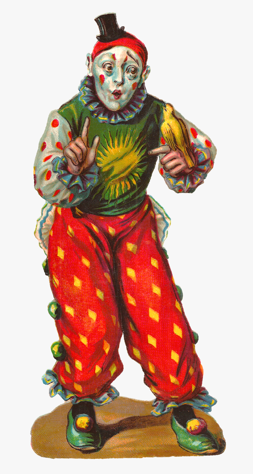 Antique Images Clown Digital, HD Png Download