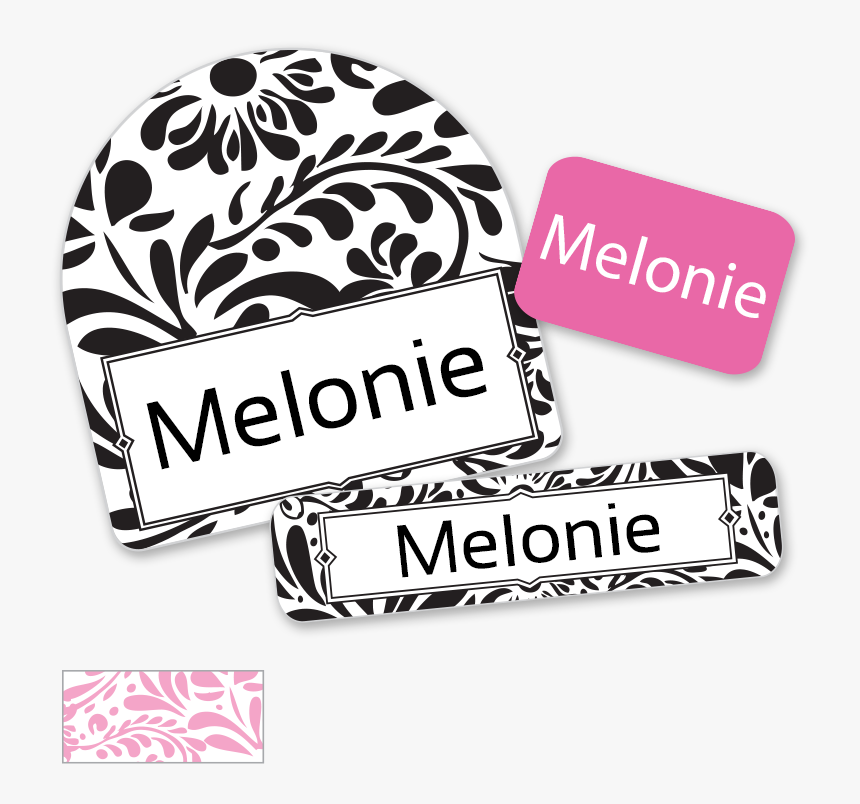 Filigree Labels For Camp Black And Pink, HD Png Download