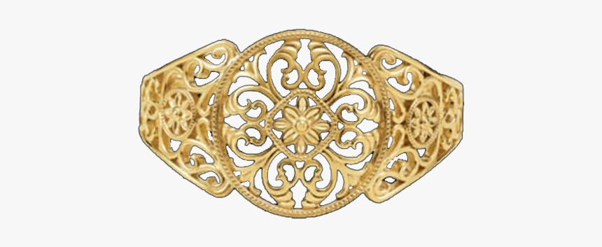 Filigree Design Cuff Bracelet - Brooch, HD Png Download