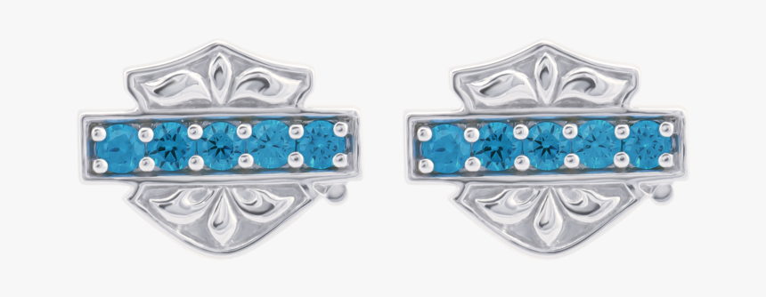Harley Davidson Blue Earrings, HD Png Download
