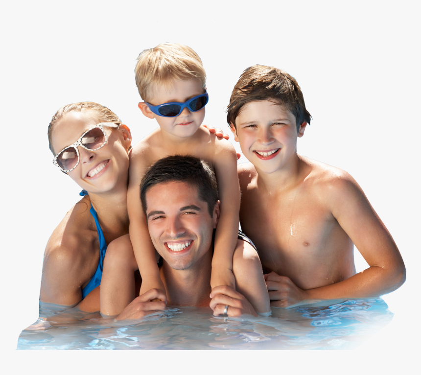 Transparent Piscina Png - Families In The Swimming Pool, Png Download