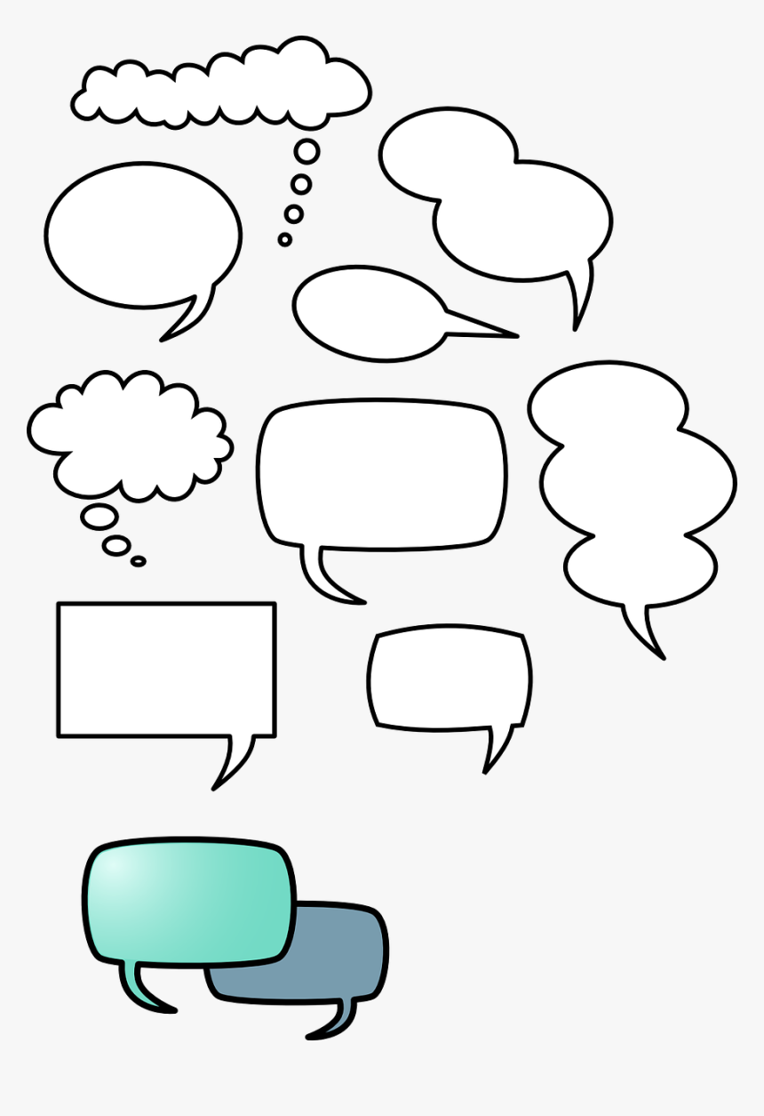 Speech Bubbles Free Printable, HD Png Download