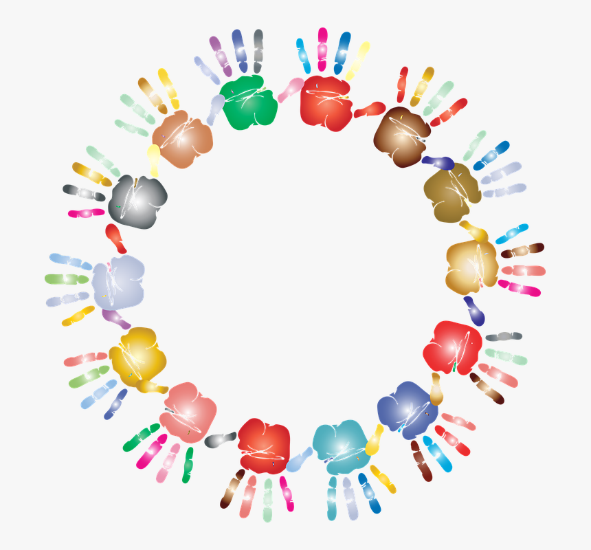 Transparent Bloody Handprint Png - Circle Frame Clipart, Png Download