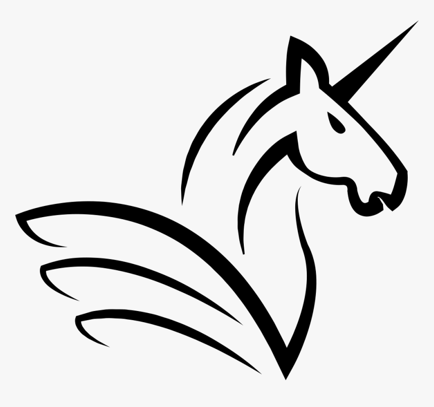 Unicorn Horse Head With A Horn And Wings - Licorne Academy, HD Png Download