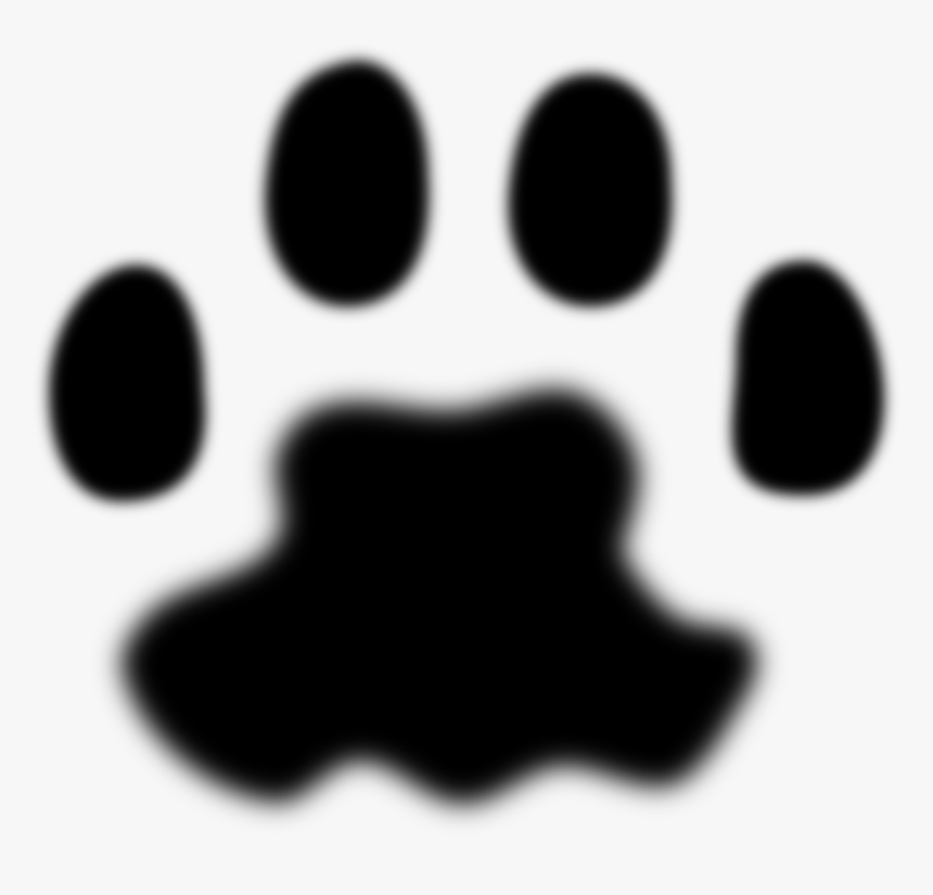 Fuzzy Cat Paw Print Clip Arts - Cat Paw Blank Background, HD Png Download
