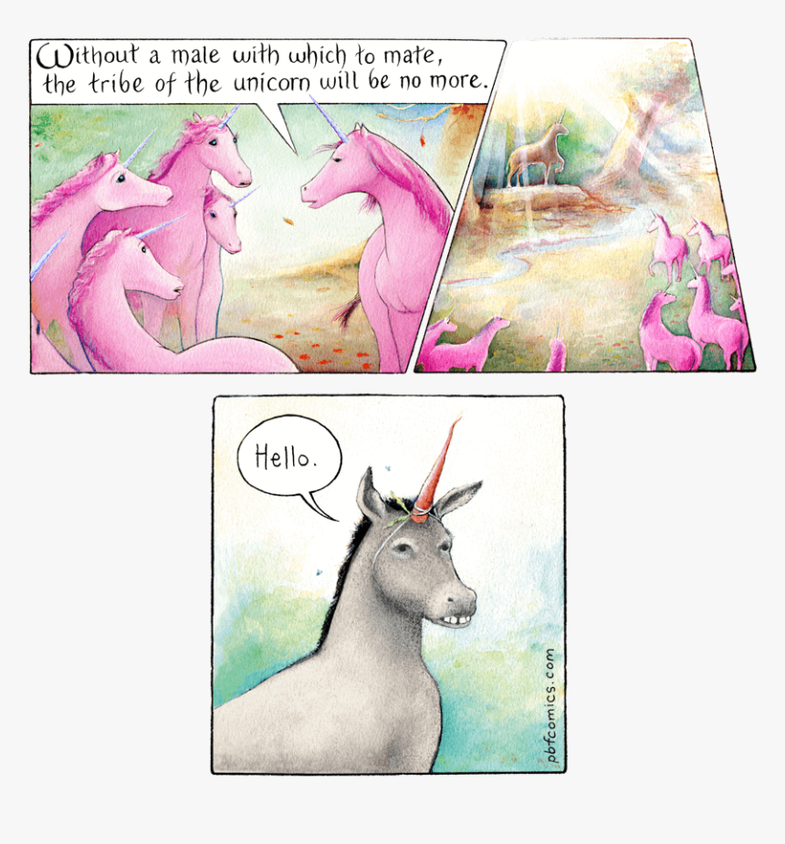 Transparent Unicorn Horn Png - Perry Bible Fellowship Unicorn, Png Download