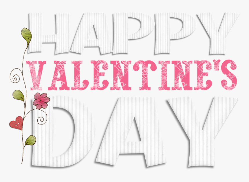 Valentine, Day, Happy Valentine S Day, Message, Pink - Illustration, HD Png Download