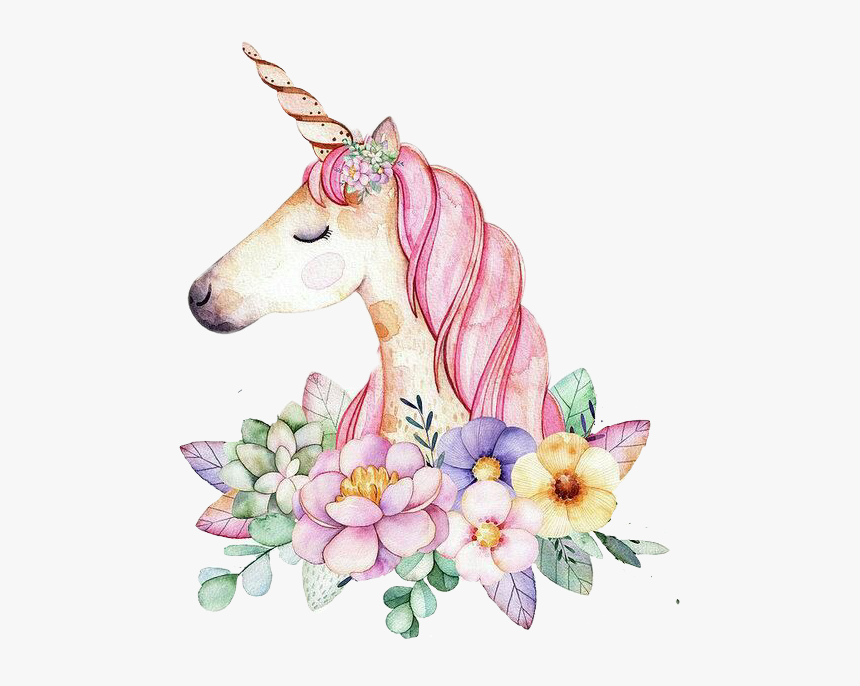 Unicorn Watercolor Painting, HD Png Download