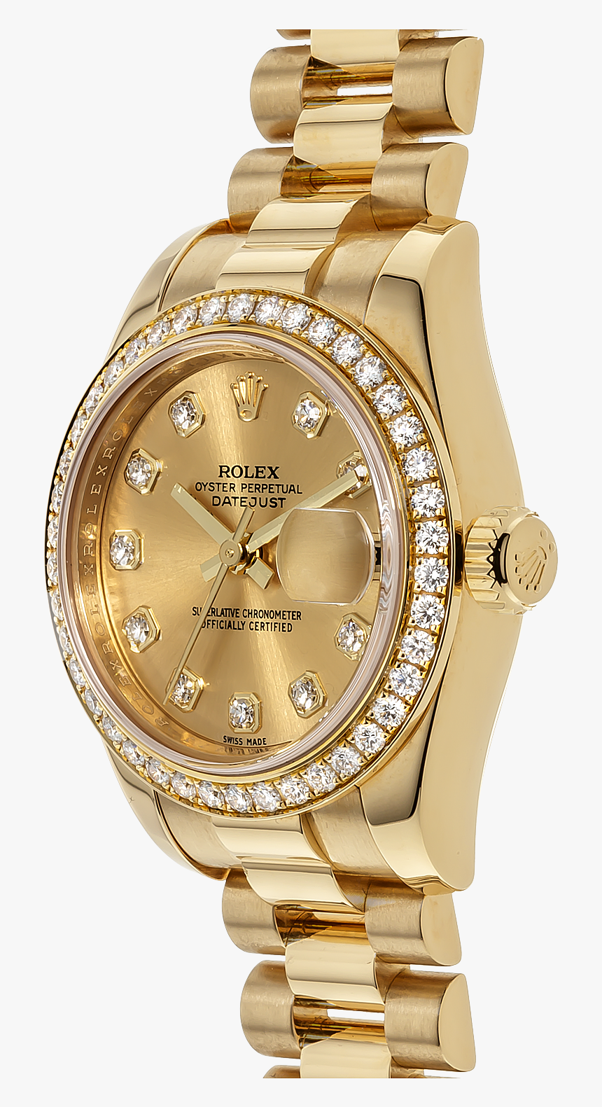 Gold Jewellery Datejust Watch Rolex Colored Clipart - Analog Watch, HD Png Download