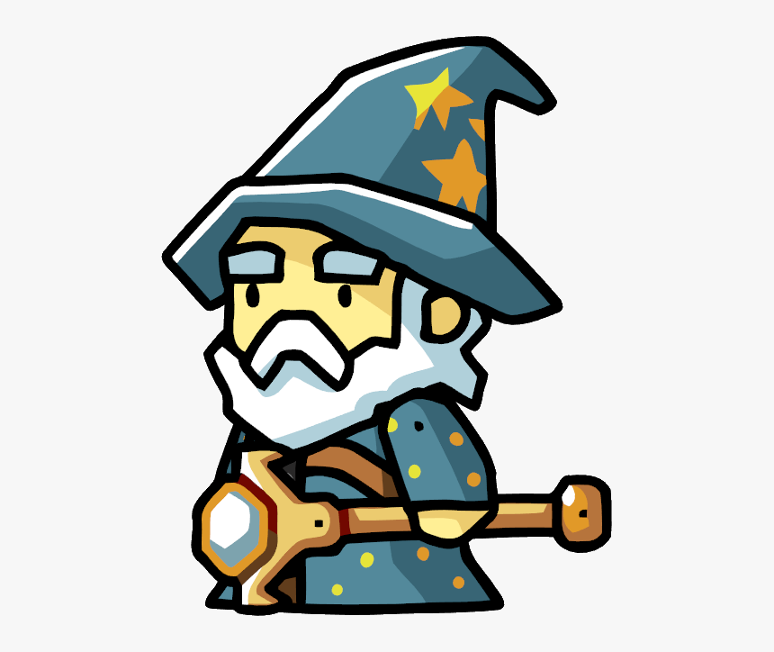 Wizard Simple Drawing Png - Scribblenauts Wizard, Transparent Png