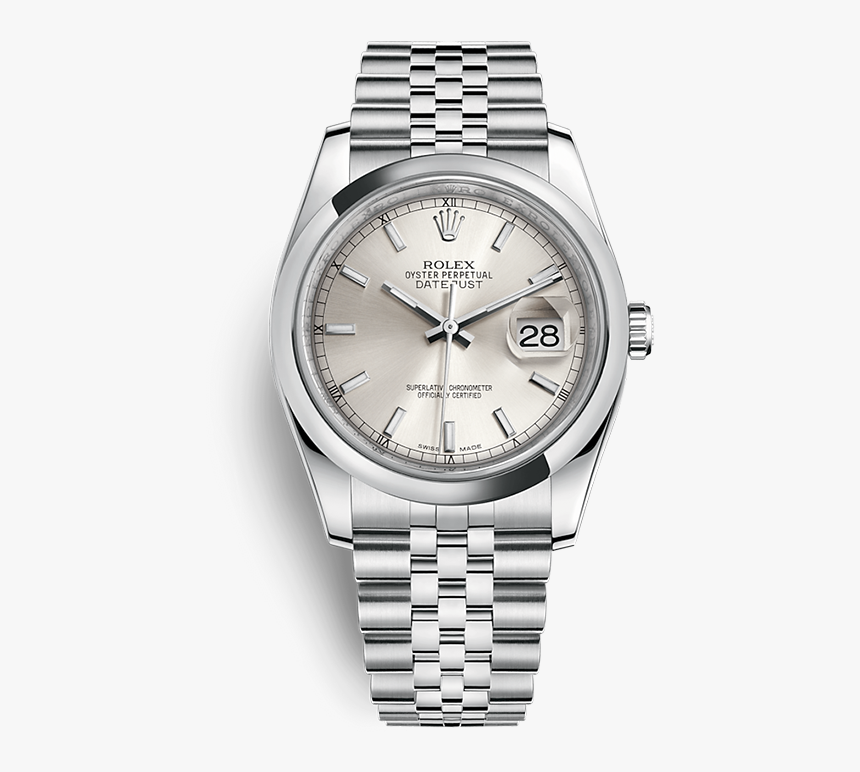 Rolex Datejust 36 116200-0084 - Rolex Datejust 36 Silver Dial, HD Png Download