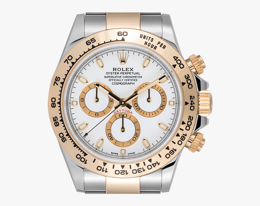 Rolex Cosmograph Daytona Steel & Yellow Gold White/index - Solid Gold Rolex Daytona, HD Png Download