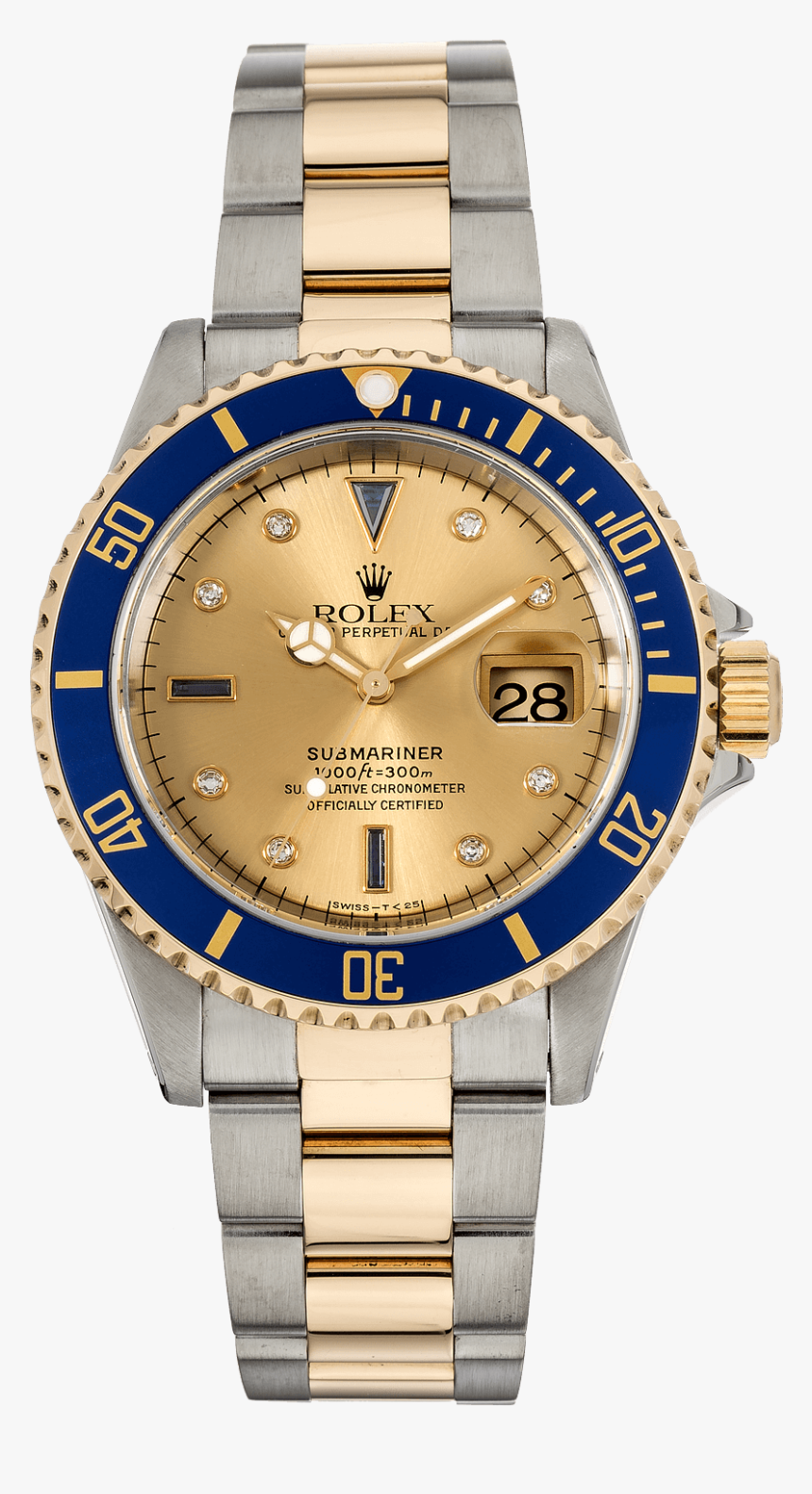Submariner Yellow Gold And Stainless Steel Automatic - Rolex Submariner Mother Of Pearl Face, HD Png Download