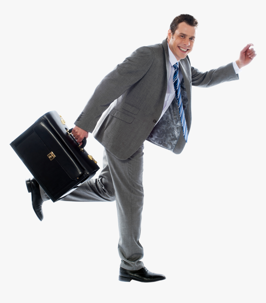 Businessman With Briefcase, HD Png Download