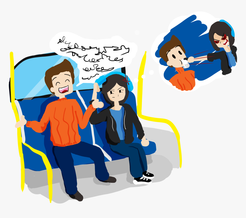 People In Bus Not Talking, HD Png Download