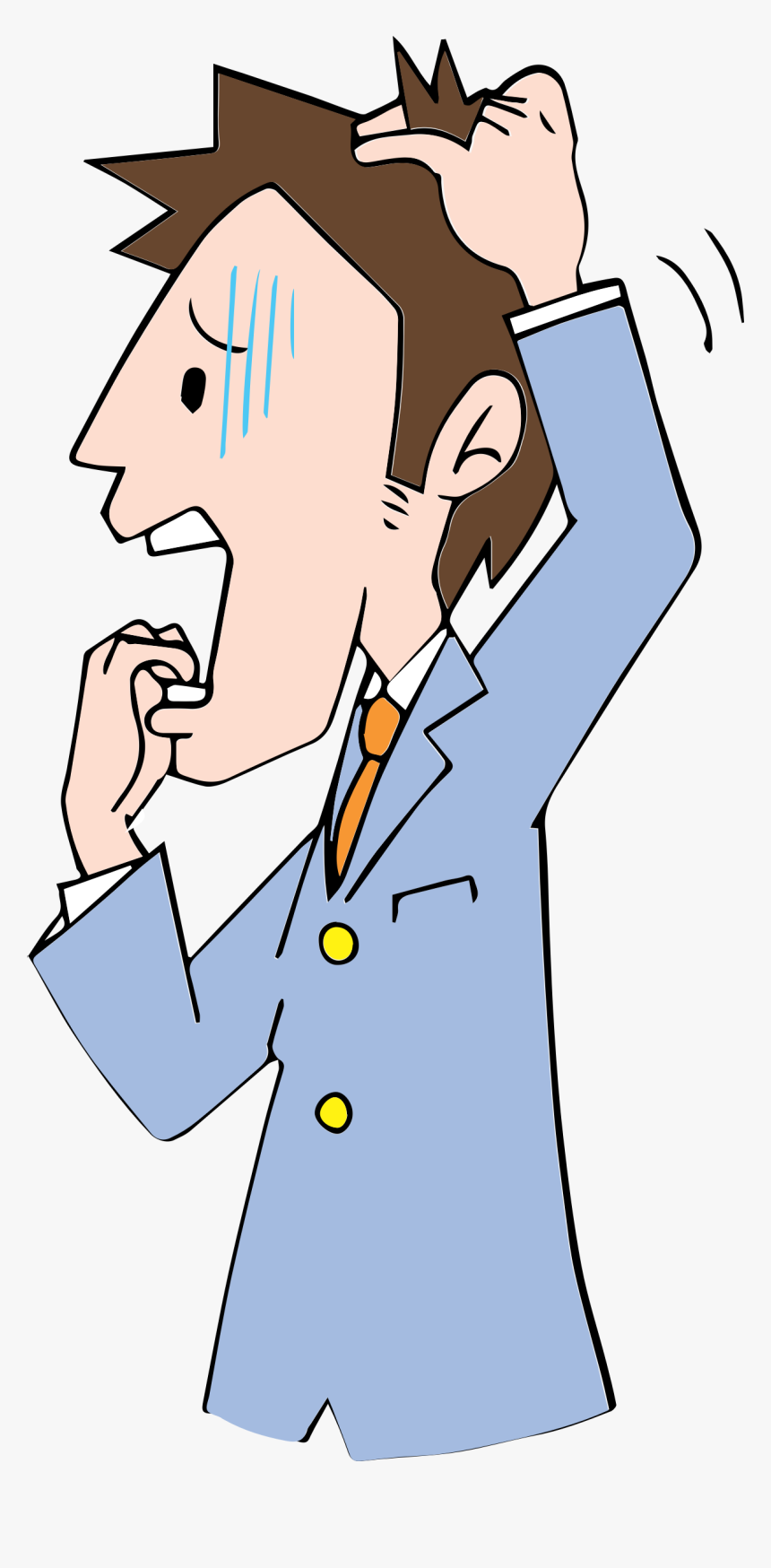 Horrified Businessman Clip Arts - Horrified Png, Transparent Png